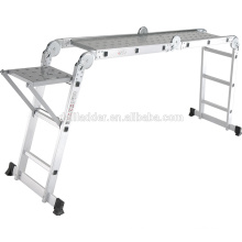 15.5' Platform Multi-Purpose Folding Aluminum Ladder w/ 2 Free Plate EN131